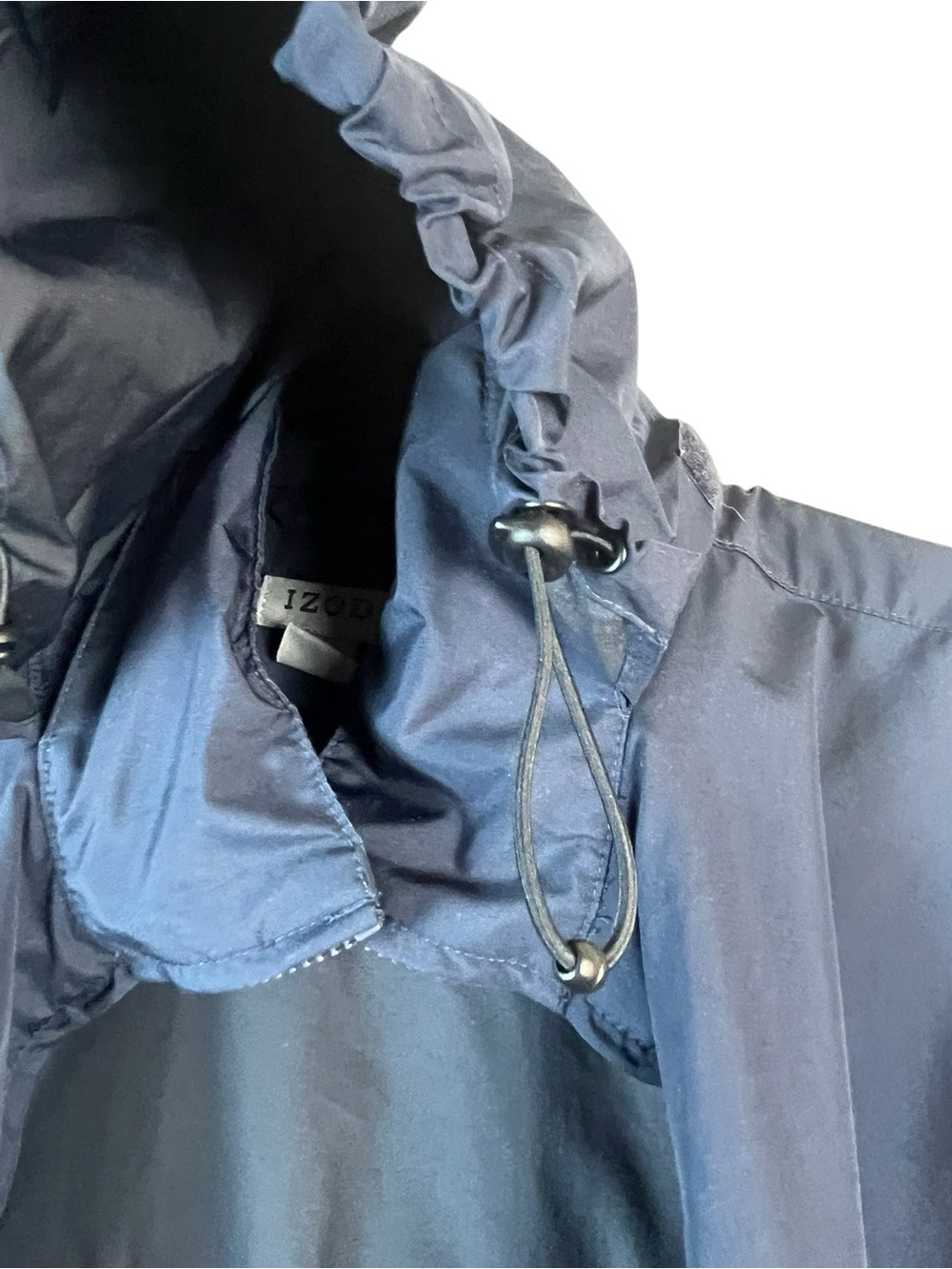 IZOD Men's Navy Windbreaker Jacket - Lightweight Water-Resistant size M. (C032) - Picture 9 of 10
